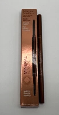 Карандаш для бровей выдвижной Mineral Fusion Shape & Define ~ ТЕМНО-КОРИЧНЕВЫЙ ~ 0,003 унции 0,1 г - Изображение 1 из 2