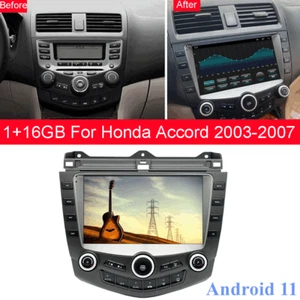 9" Android 11 Stereo Radio GPS FM Head Unit For 03-07 Honda Accord Factory Style - Picture 1 of 12