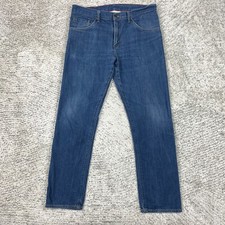 Raleigh Denim Workshop Jeans Mens 34 34x29 Martin Signed Thin Taper Blue Slim
