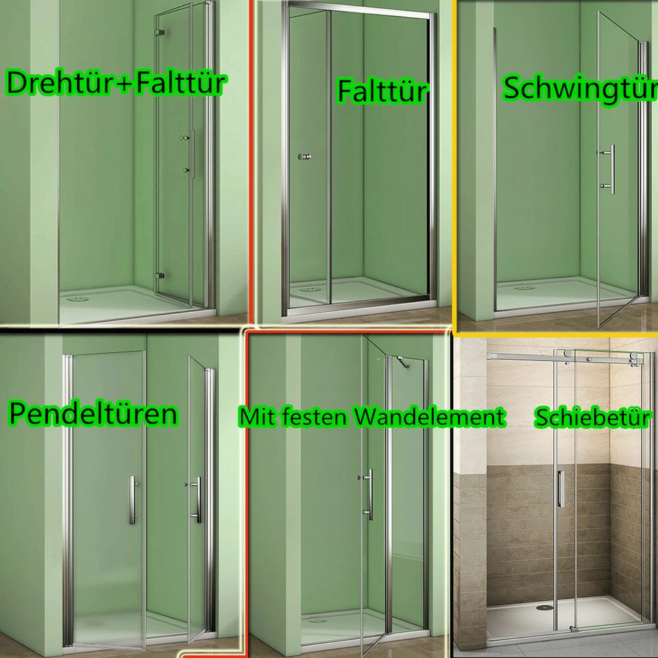 ESG Nischentür Pendeltür Duschtür Schwenktür Duschabtrennung Dusche Duschkabine - Bild 1 von 4