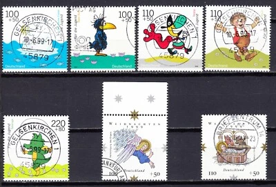 ALEMANIA FED. 1999. YV. 1887/91-1917/18. JUVENTUD - NAVIDAD. USADOS. - Imagen 1 de 2