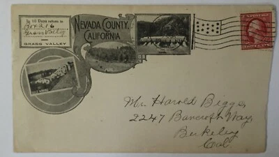 1910 Nevada County California Grass Valley Gold Mining Fruit Water Power Cover - Image 1 of 2