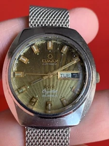 Omax Automatic Three Star Chrystal 25 Jewels Mans Watch - Picture 1 of 12