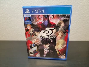 PS4 Persona 5 Game Black Label Atlus Mint Disc + DualShock Skin - Picture 1 of 3