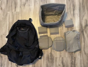LOWEPRO Black Weather Proof Padded Camera Backpack/ Bag Padded Inserts 105kp - Picture 1 of 7