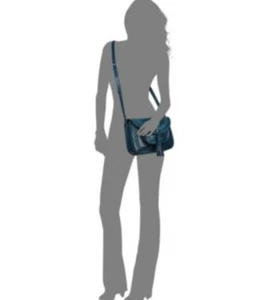 Patricia Nash Beaumont Leather Crossbody Blue Coral Gold - Picture 1 of 5