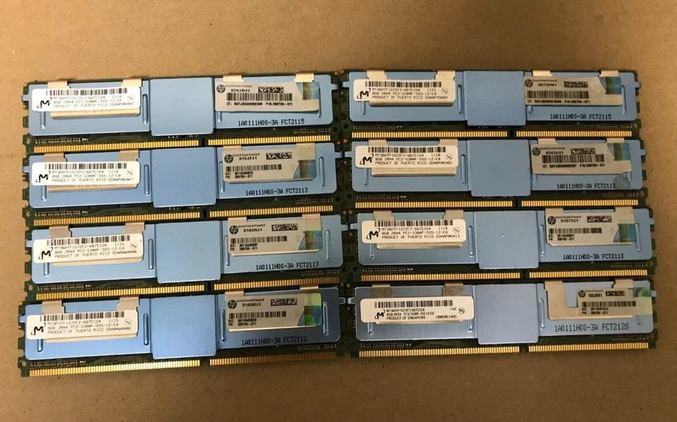 64GB (8x8GB) PC2-5300F Fully Buffered RAM for Apple Mac Pro 2008 Model A1186 - Image 1 of 1