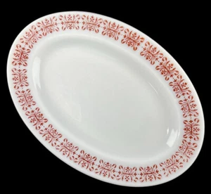 Vintage Anchor Hocking Brown Copper Filigree Milk Glass Platter 11.5" #941 - Picture 1 of 7