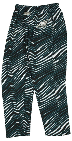 Zubaz Philadelphia Eagles NFL Men's Zebra Print Left Hip Logo Lounge Pant Cover
