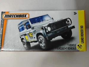 Matchbox Power Grabs Box (2016) Silver Land Rover 90 Toy Car 48/125 - Picture 1 of 3