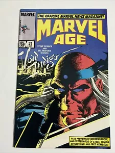 Marvel Age #21 1984 9.2 NM High Grade Comic Book Void Indigo Cover Copper Age - Picture 1 of 10