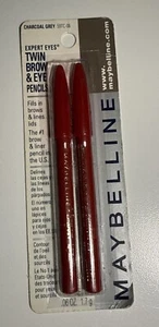 NEW Maybelline Expert Eyes Twin Brow & Eye Pencils Charcoal Grey 59TC-06 - Picture 1 of 2