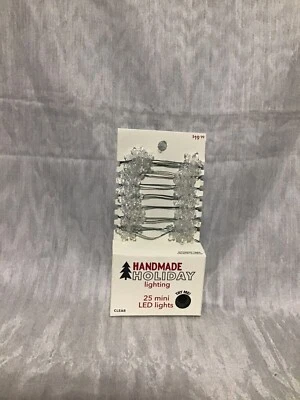 25 Handmade Mini LED Battery Operated Clear Snow Flake Lights - Image 1 of 3