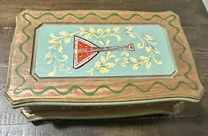 Joyero de madera musical vintage Reuge Swiss de un cilindro - Imagen 1 de 8
