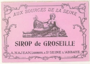 Etikett Johannisbeersirup.A.Najean-St.Seine l'Abbaye-Côte d'or(21)-R.543 - Bild 1 von 1