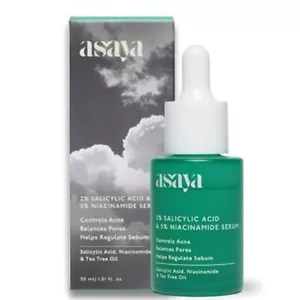 Asaya 2% Salicylic Acid Face Serum | 5% Niacinamide & Tea Tree Oil | Reduces Acn - Picture 1 of 1