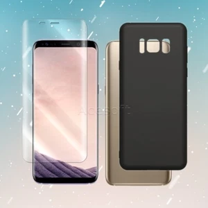 Shockproof Screen Protector Film and Case f Samsung Galaxy S8 SM-G950U TracFone - Picture 1 of 1