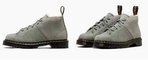 NEW Sz 11 US Men Dr Doc Martens Church Nubuck Pebble Leather Monkey Boots Grey - Picture 1 of 6
