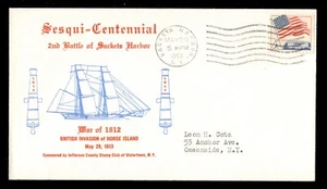 War of 1812 BRITISH INVASION of HORSE ISLAND 1963 150th Anniversary Cachet Cover - Picture 1 of 1