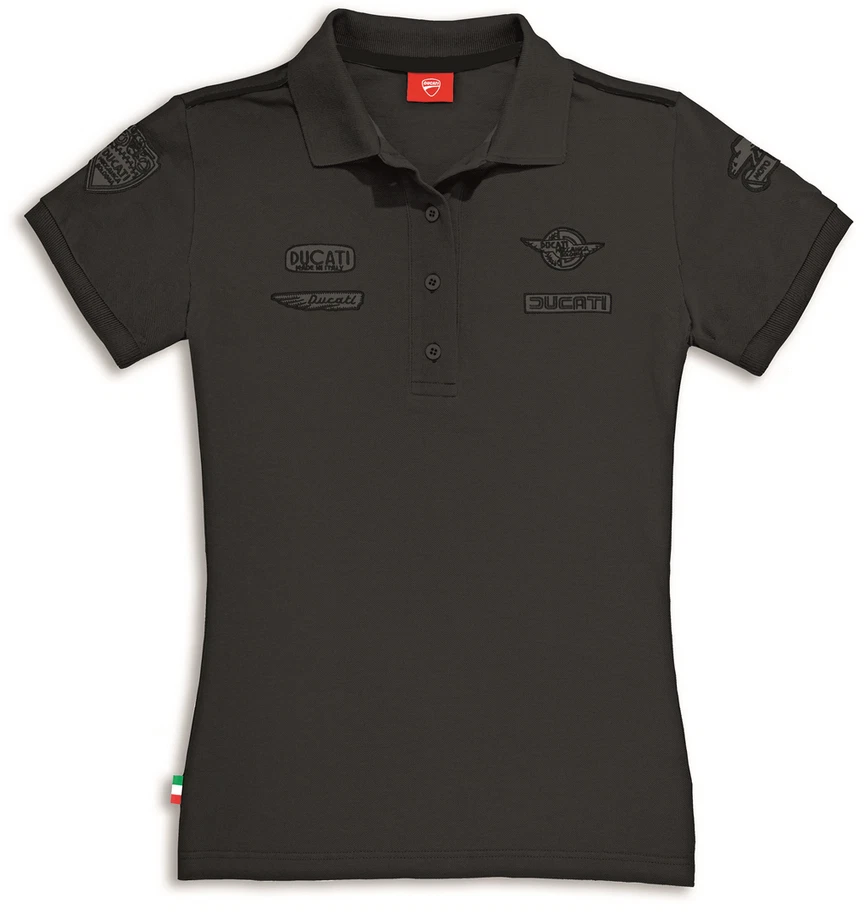 Ducati Historical 2 short Sleeve Retro Ladies Polo T-Shirt Patch Lady New %%%% - Image 1 of 1