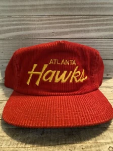 Atlanta Hawks NBA Basketball Sports Specialties Corduroy Adjustable Hat Vintage - Picture 1 of 10