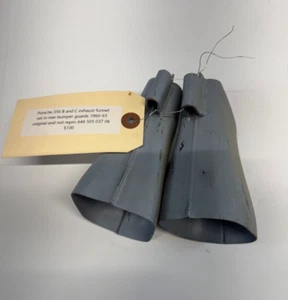 Porsche 356 B and C 1960-65 Exhaust Funnel set in rear bumper guards Original - Picture 1 of 3