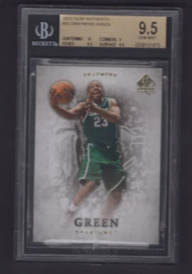 2012 SP AUTHENTIC ROOKIE CARD #33 DRAYMOND GREEN BGS 9.5 GEM MINT W/10 - Image 1 of 2