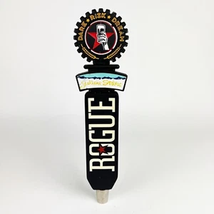 Rogue "Yellow Snow" Dare Risk Dream Salute 10" Draft Metal Beer Tap Handle Ale - Picture 1 of 8