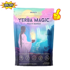 1PACK Yerba Magic Instant Tea Powder Yerba Mate 30 Servings Peach Mango Flavor - Foto 1 di 11
