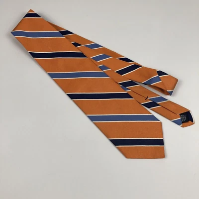 Corbata Lands End 58" 3,5" Repp Rayas Naranja Azul Foto 1 de 4