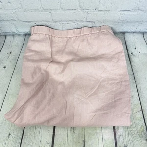 Eileen Fisher Pull On Organic Linen Pants Plus 3X Pink Ankle Length Lagenlook - Picture 1 of 13