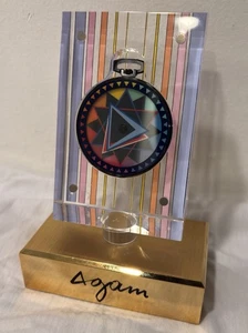 Yaacov Agam 1989 "Love Star" Movado Quartz Taschenuhr Lucite Ständer SELTENER FUND! - Bild 1 von 9