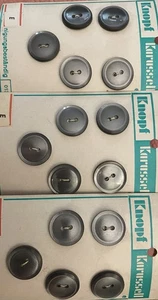 15 Knöpfe à 17 mm 2 Loch Dunkel Silbrig - Bild 1 von 2