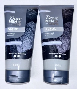 Dove Men+Care Exfoliating Body & Face Scrub Charcoal 9 oz Lot Of 2 - Picture 1 of 1