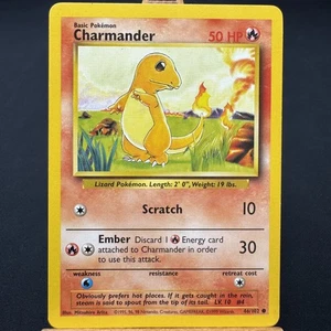 Charmander - 46/102 - Base Set - Unlimited - Common - Pokemon - WOTC - Played - Picture 1 of 3