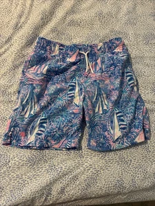 Lilly Pulitzer Boys Swim Trunks It's a Sailabration Sailboat Firework 8-10 - Picture 1 of 15
