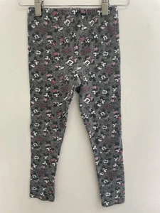 Disney Jr Toddler Girls Mickey Minnie Mouse Cotton Full Length Leggings Gray 5T - Picture 1 of 4