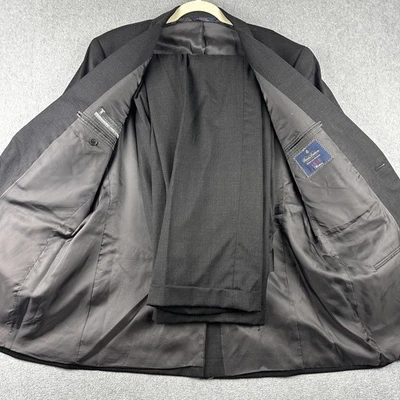 Brooks Brothers 1818 Madison Suit Mens 41R 35W Charcoal Wool USA Made 2 Button - Image 1 of 4
