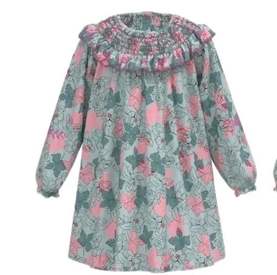  Vestido Peek Niñas Cuello Calado Talla 6/7 Forrado Manga Larga Nuevo con Etiquetas Foto 1 de 4