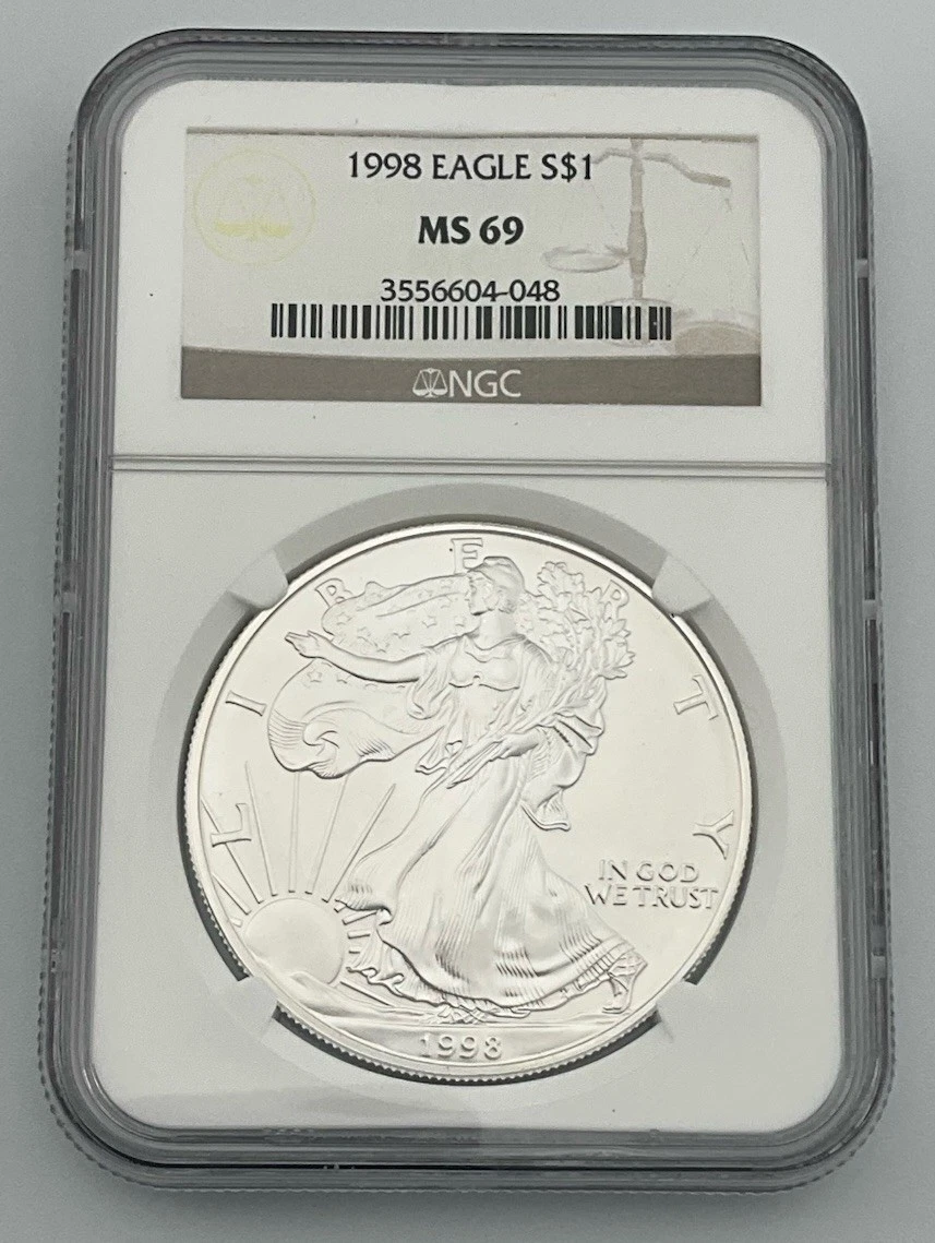 American Eagle MS 69 Graded 1998 Silver Bullion Coins for sale | eBay