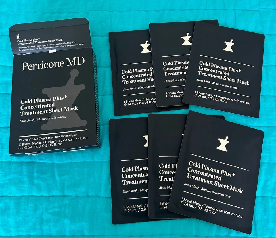 NEW Perricone MD Cold Plasma Plus Concentrated Treatment Sheet Mask Box of 6 - image 1 of 4