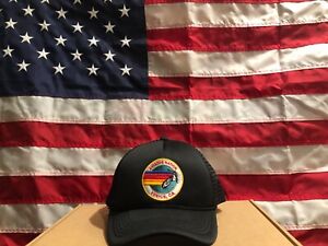 Aviator Nation Surf Trucker Hat Venice, CA New Black Snapback Hat