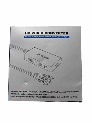 RCA AV to HDMI HD Converter Composite CVBS Audio Video Adapter Wii NES SNES - Image 1 of 3