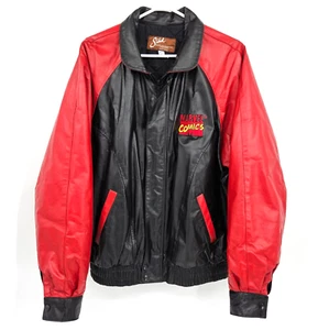 Vintage 90s Sichel Marvel Comics Spiderman Promotional Leather Jacket Size Large - Picture 1 of 10