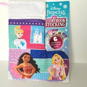 Disney Princess My Storybook Christmas Stocking Keepsake with 6 Books Inside NEW - Imagen 1 de 4