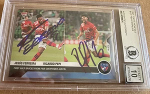 Ricardo Pepi & Jesus Ferreira Signed MLS Topps Now 2021 Card BAS Autograph 10 - Picture 1 of 3
