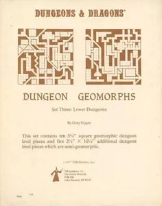 DUNGEON GEOMORPHS SET THREE EXC+! 3RD PRT D&D 3 Lower TSR #9006 Dungeons Dragons - Bild 1 von 2