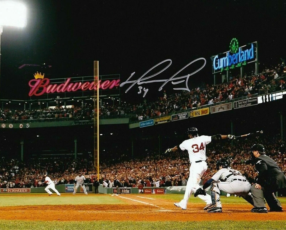 David Ortiz Boston Red Sox Auto Signed 3.5x5 Reprint - Image 1 of 1