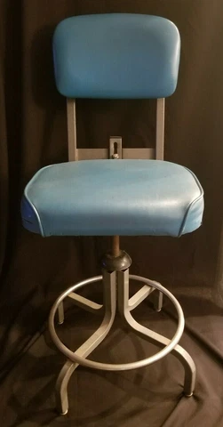 VINTAGE ECK ADAMS COMMERCIAL OFFICE DRAFTING STOOL CHAIR 360 SWIVEL Cover