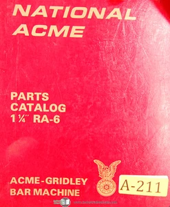 National Acme Gridley 1 1/4" RA-6, Bar Machine, Parts List Manual Year (1978) - Picture 1 of 4